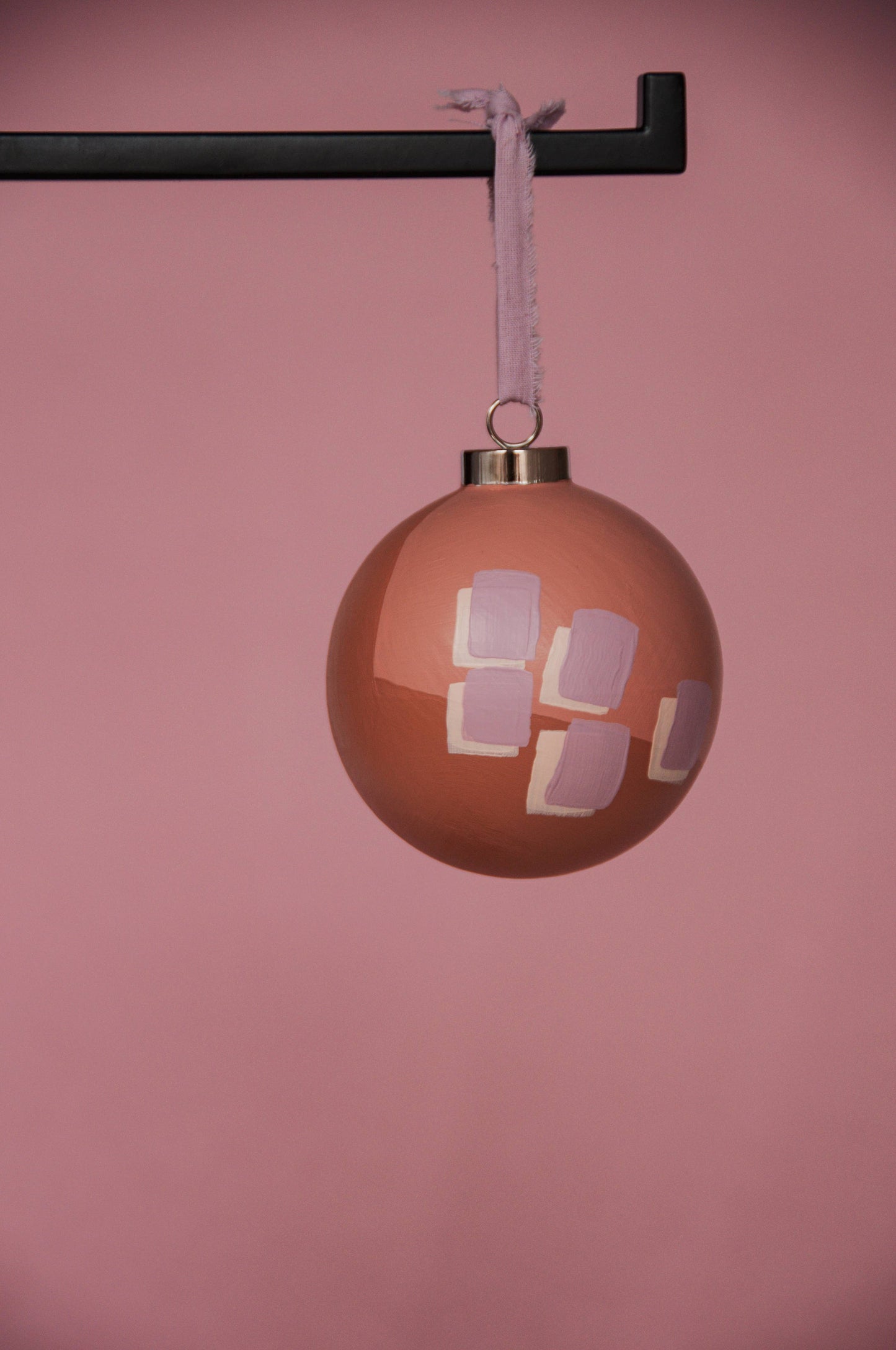 Modern "TINSEL" Hand Painted Ornament