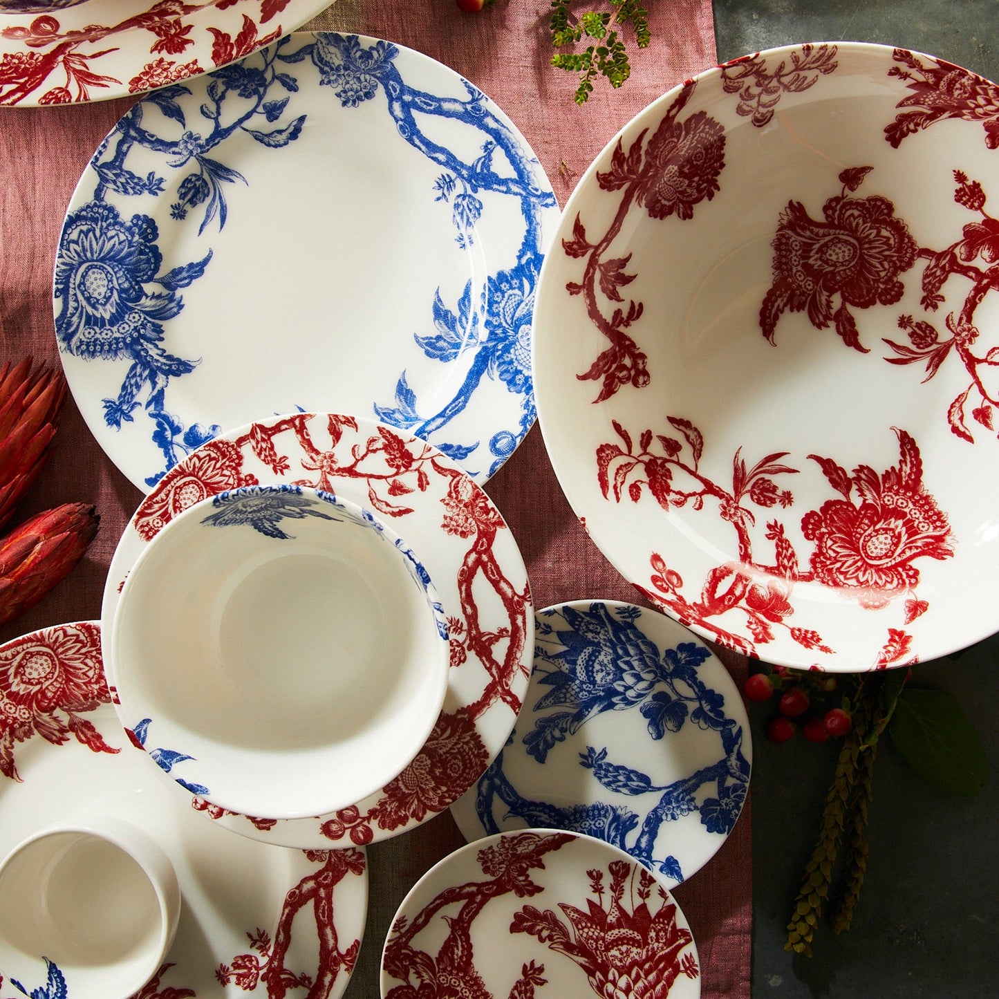 Arcadia Crimson Wide Serving Bowl