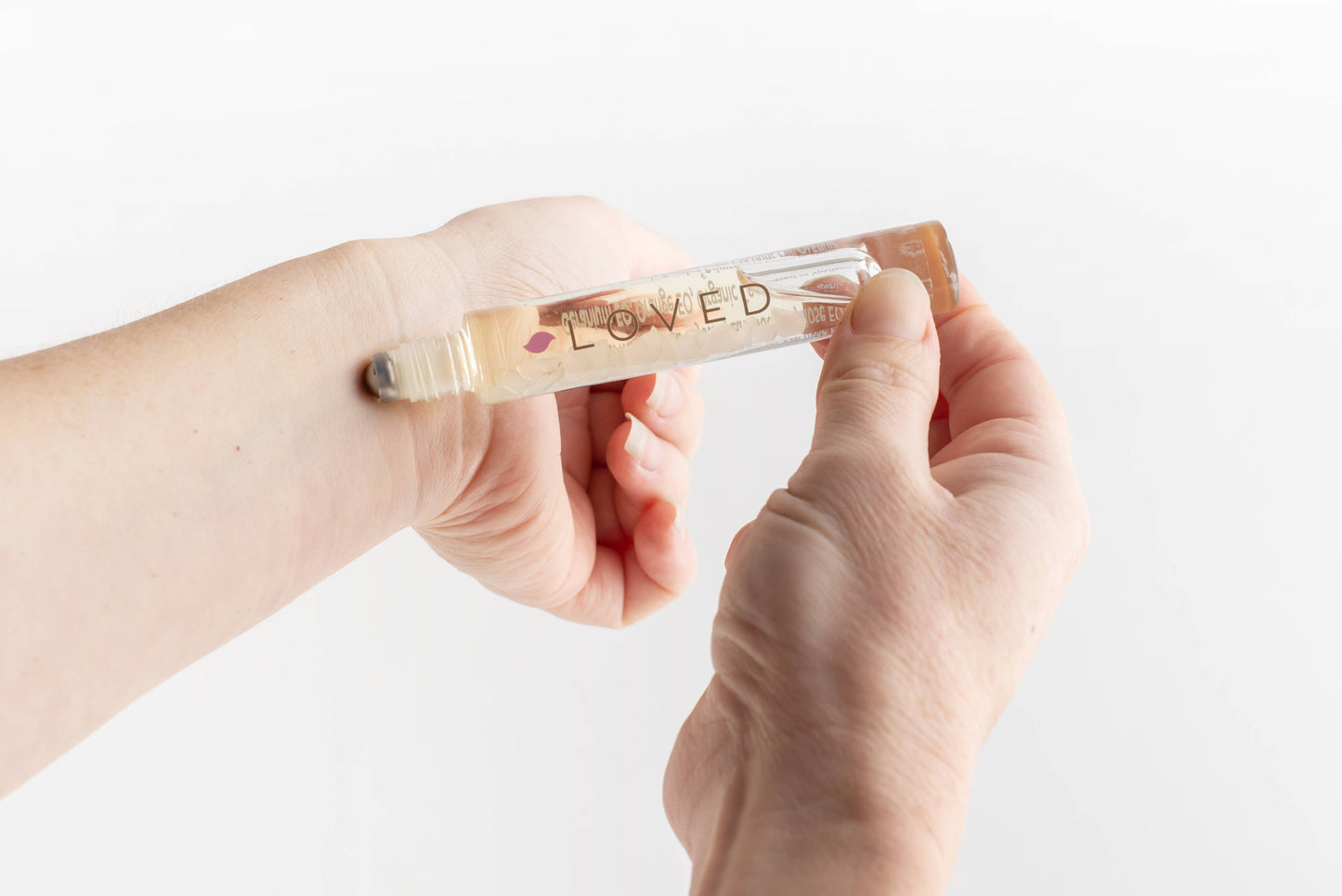 LOVED – Rose Quartz Crystal Roller | Comforting Aromatherapy