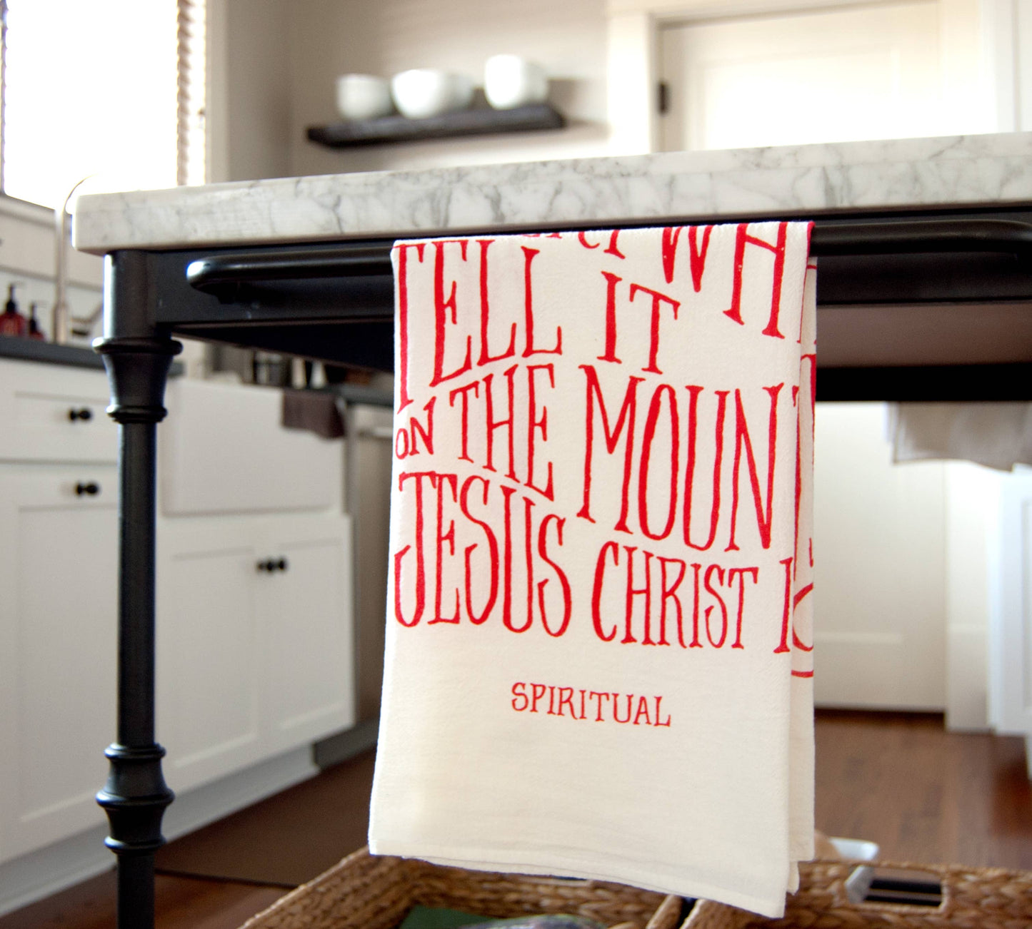 Go Tell It On The Mountain Christmas Tea Towel