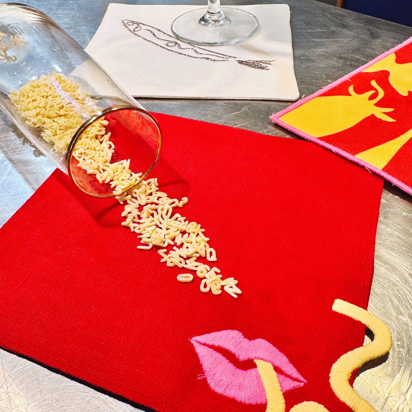 Pasta Cocktail Napkins, set of 2