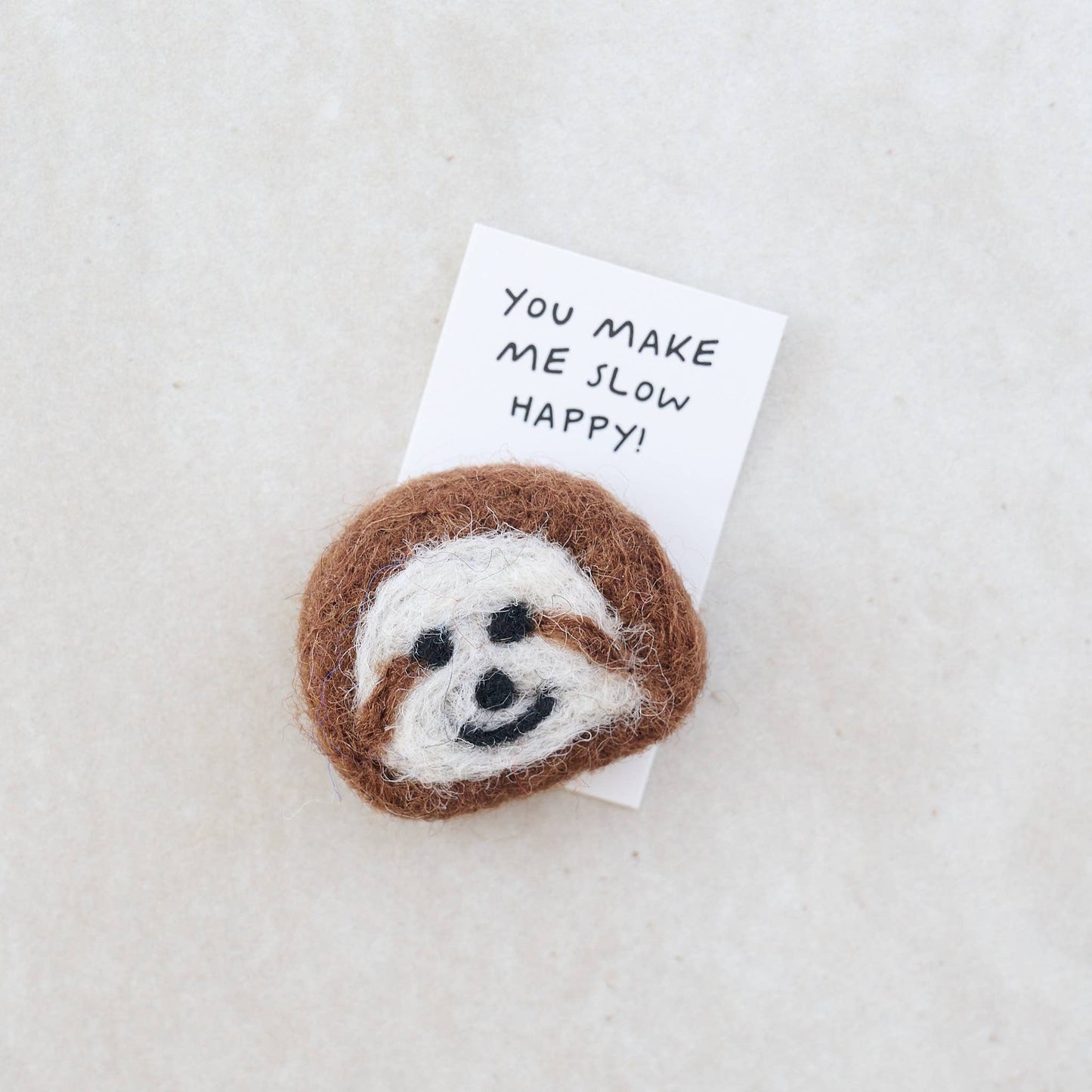 My Happy Place Wool Felt Sloth In A Matchbox