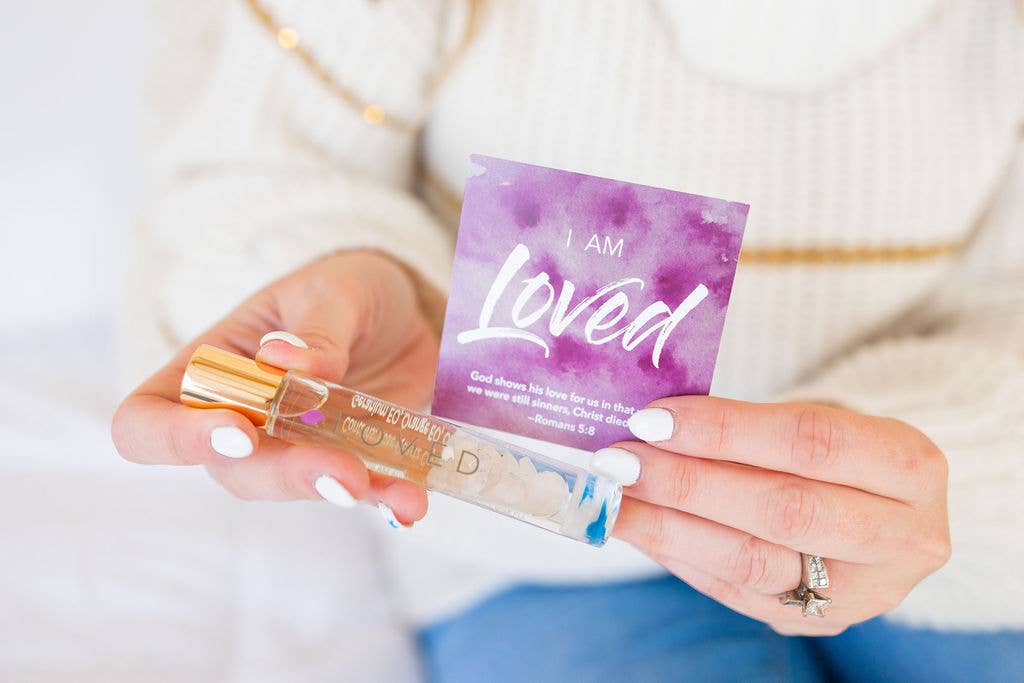 LOVED – Rose Quartz Crystal Roller | Comforting Aromatherapy