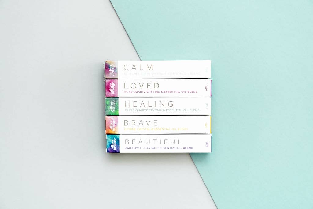 LOVED – Rose Quartz Crystal Roller | Comforting Aromatherapy