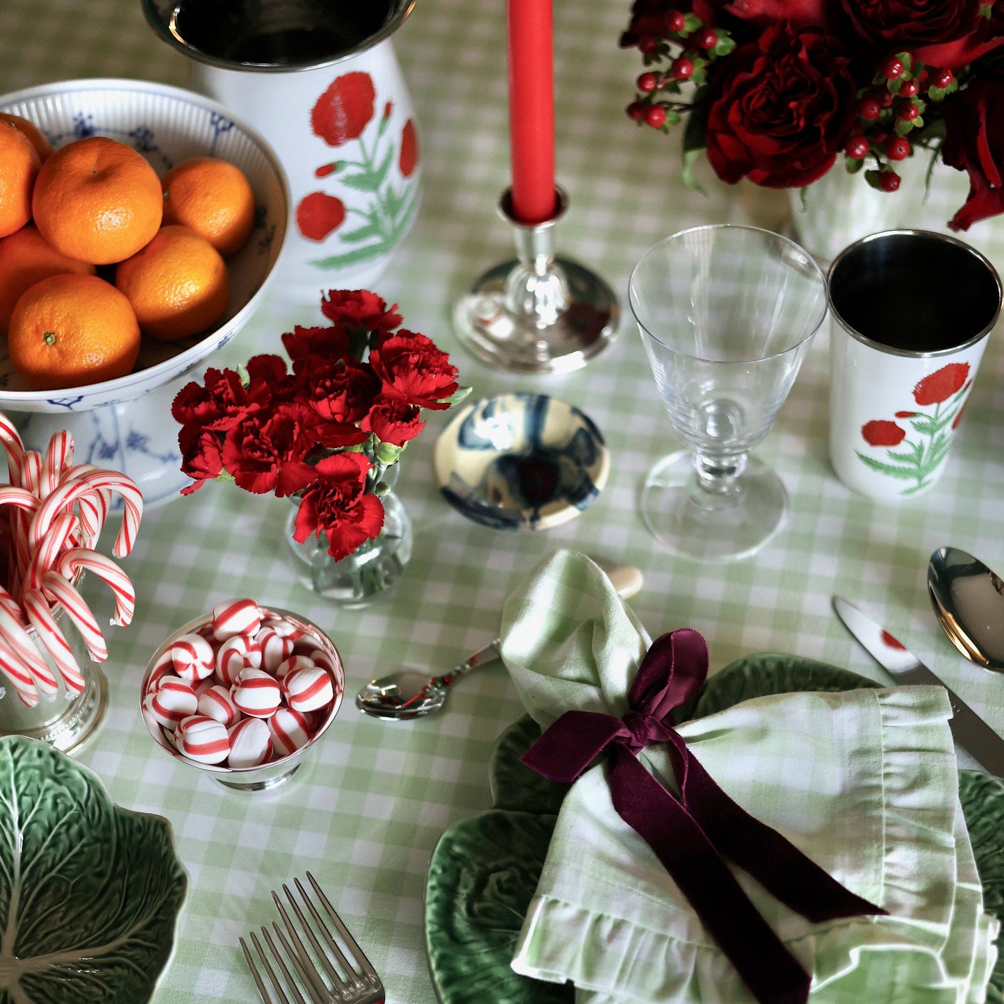 Red Poppy Enamelware Tumbler
