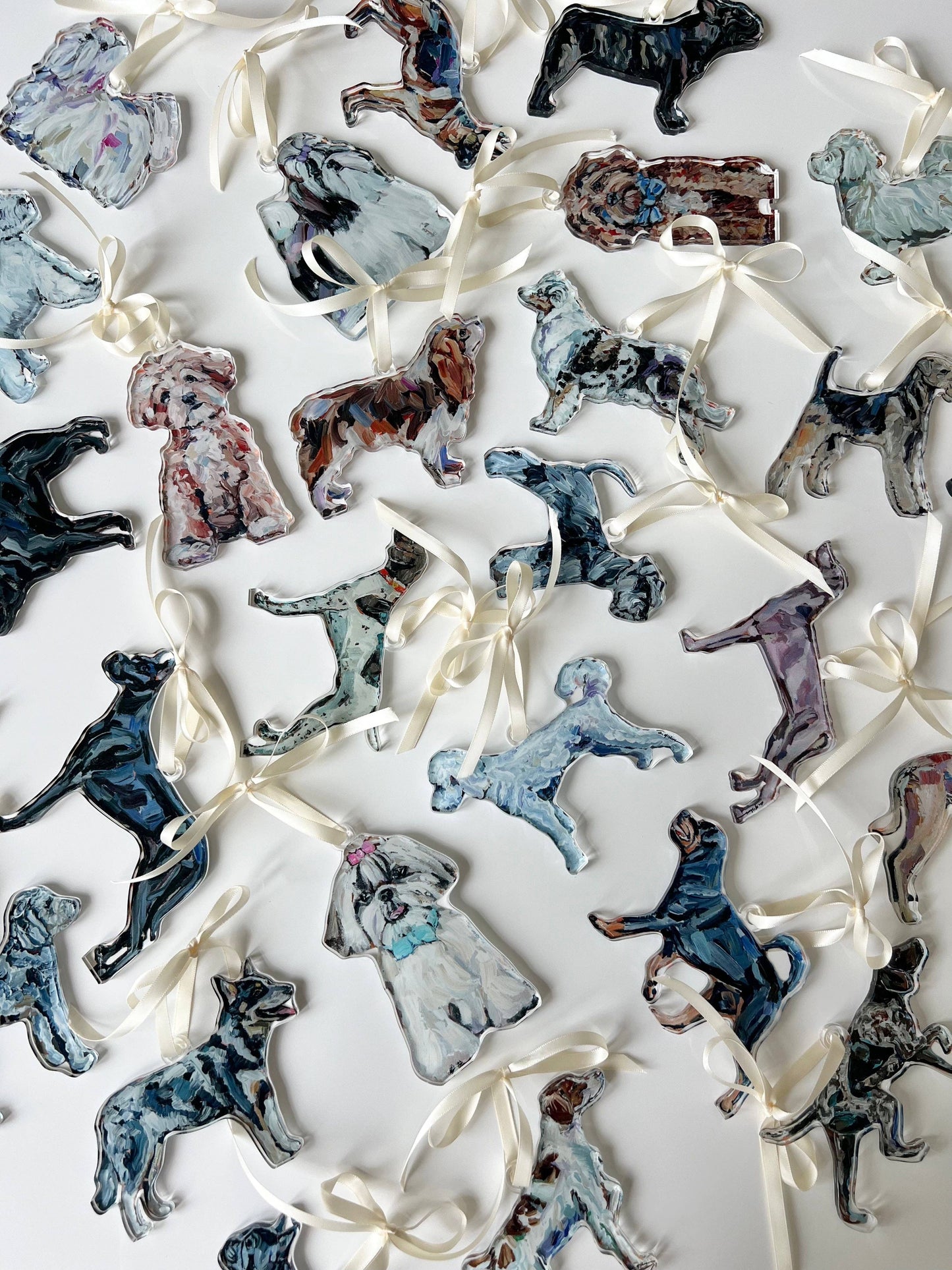 White Poodle Ornament
