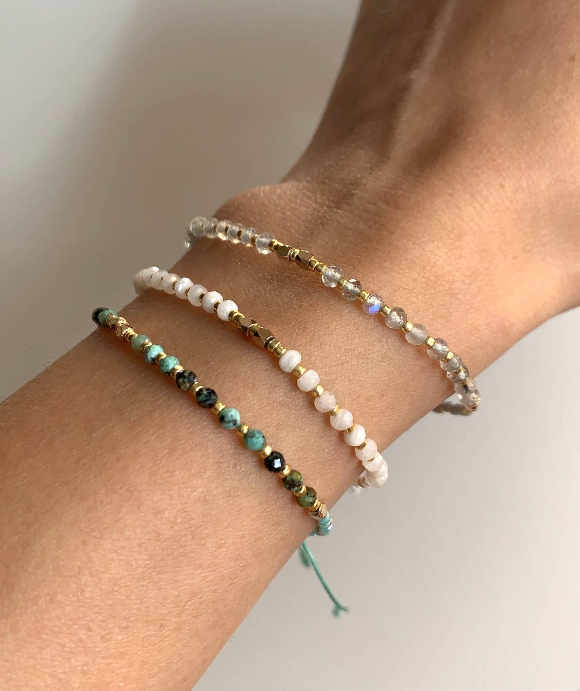 Turquoise Gemstone Stacking Bracelet