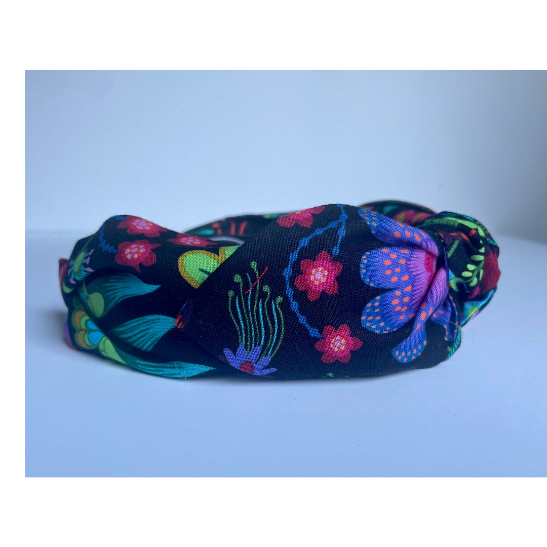 Midnight Garden Top Knot Headband