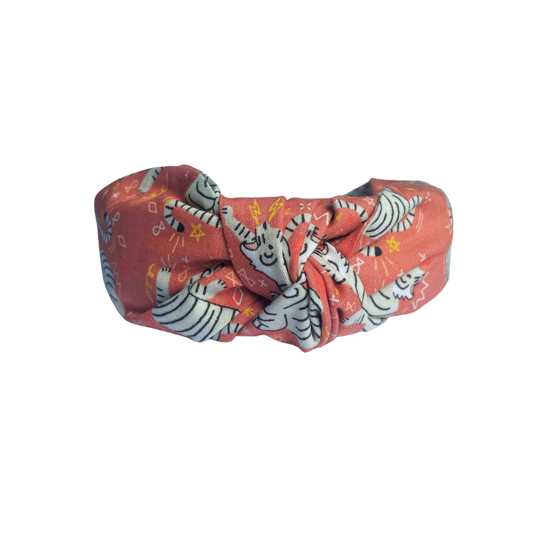 Tiger Top Knot Headband