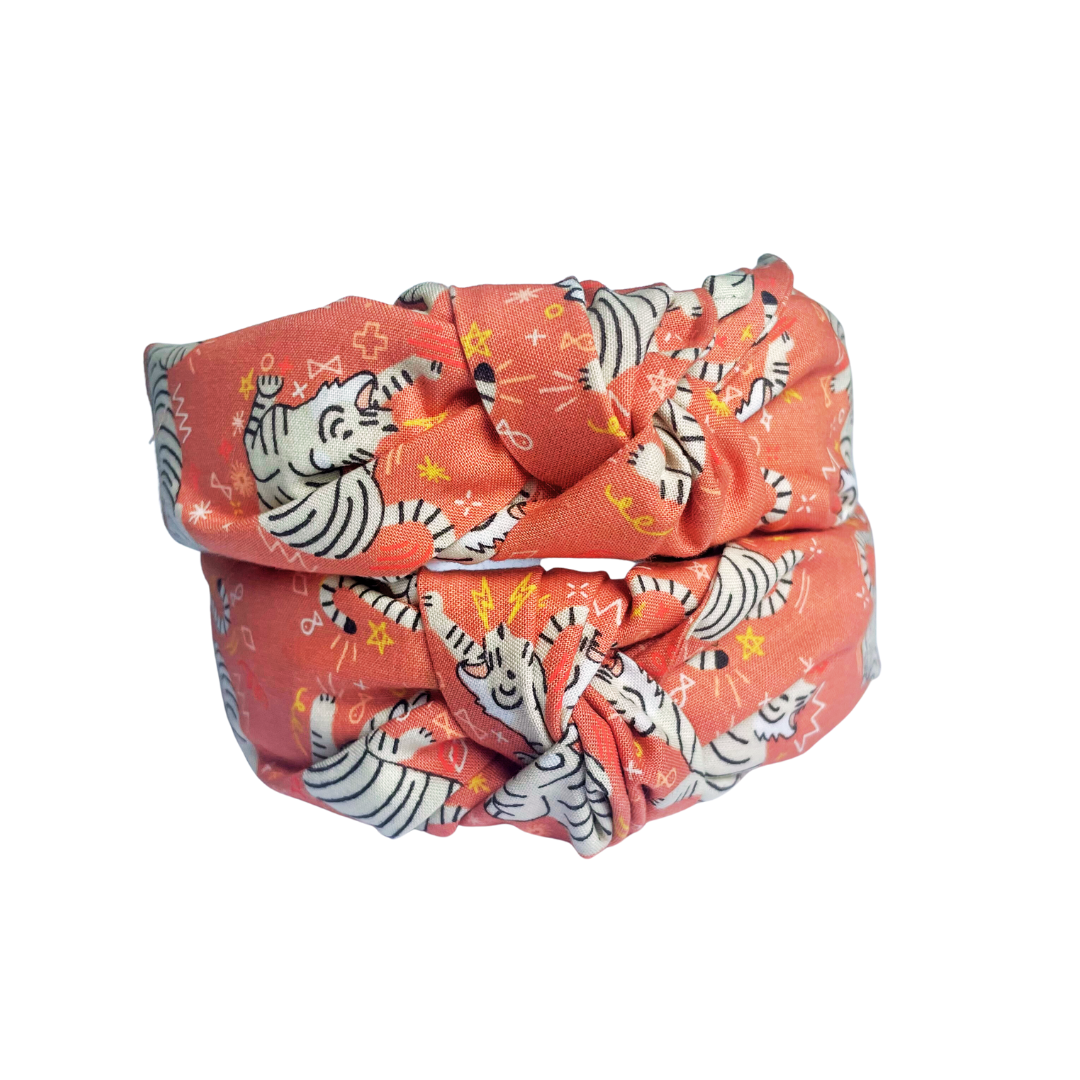 Tiger Top Knot Headband