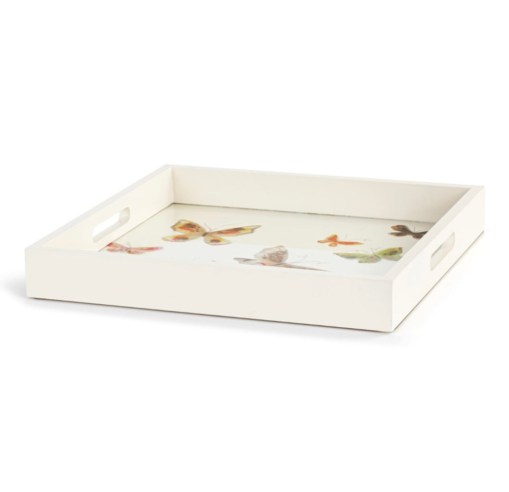 Scattered Butterfly Decorative Tray