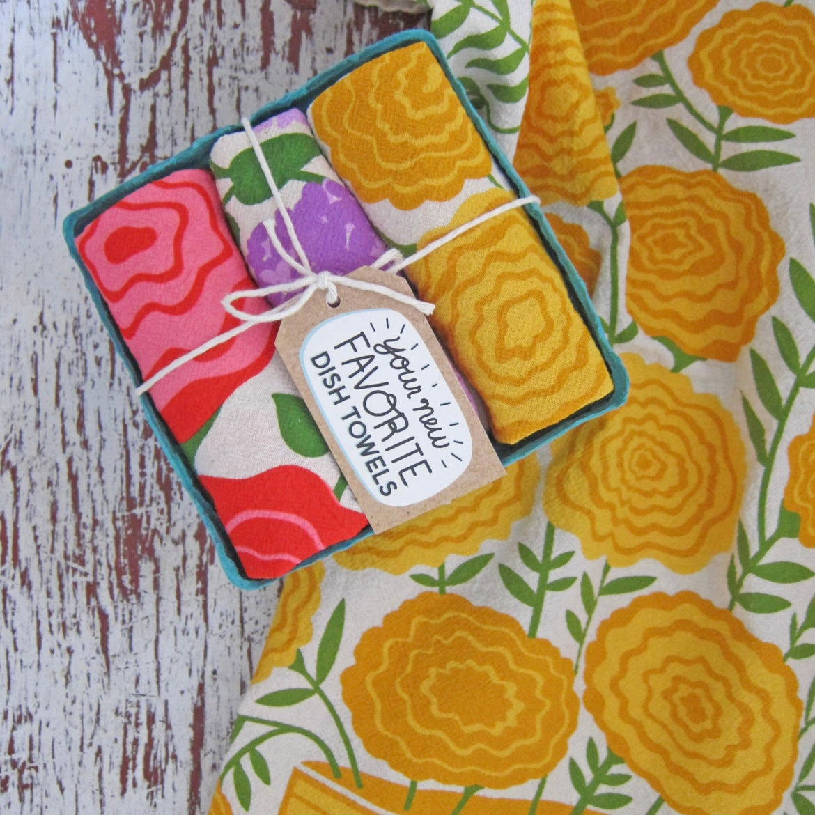 Edible Flowers - Dish Towel Set of 3