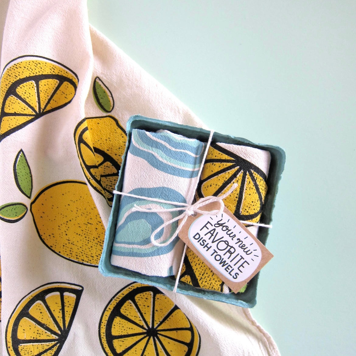 Fresh Oysters - Dish Towel Set of 2