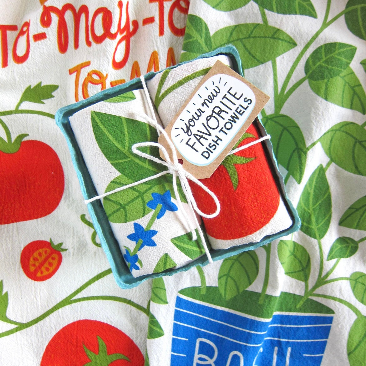 Tomato Basil-Dish Towel Set