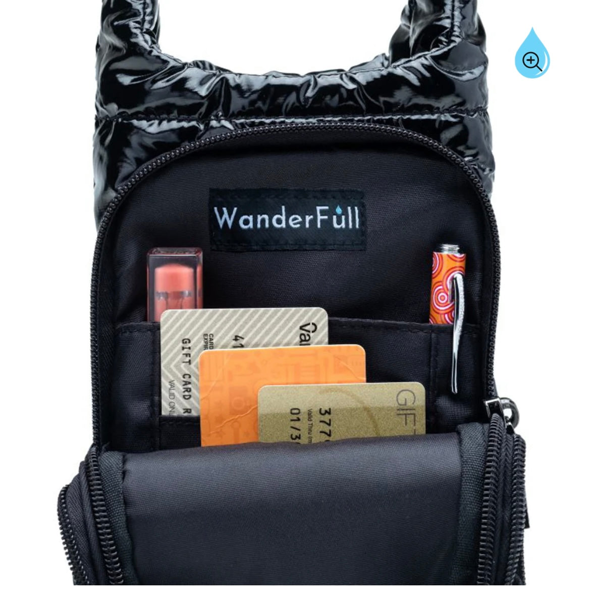 Black Glossy HydroBag with Black Strap