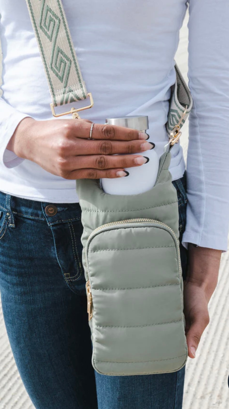 Sage Green HydroBag with Tan/Green Strap
