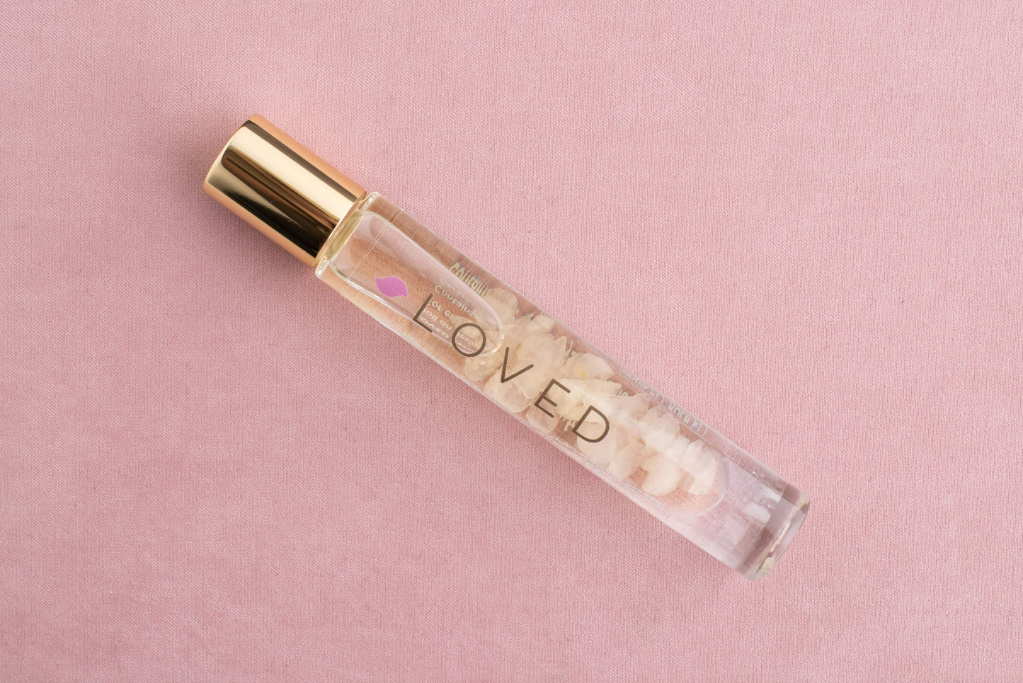 LOVED – Rose Quartz Crystal Roller | Comforting Aromatherapy