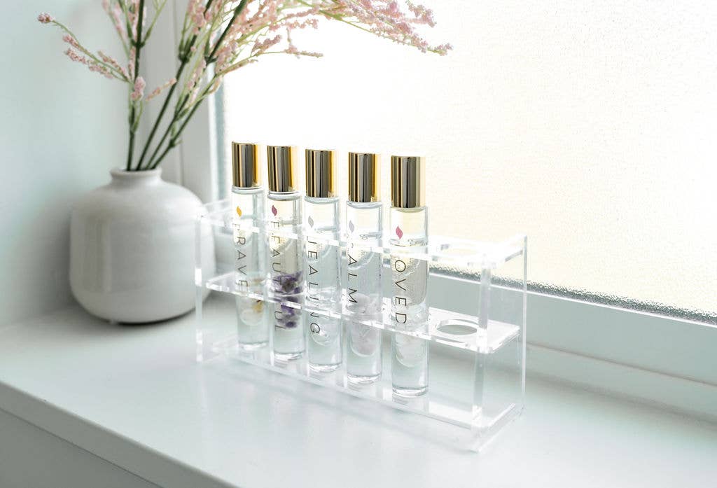 LOVED – Rose Quartz Crystal Roller | Comforting Aromatherapy