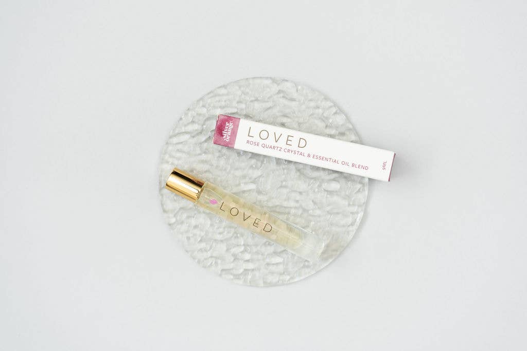 LOVED – Rose Quartz Crystal Roller | Comforting Aromatherapy