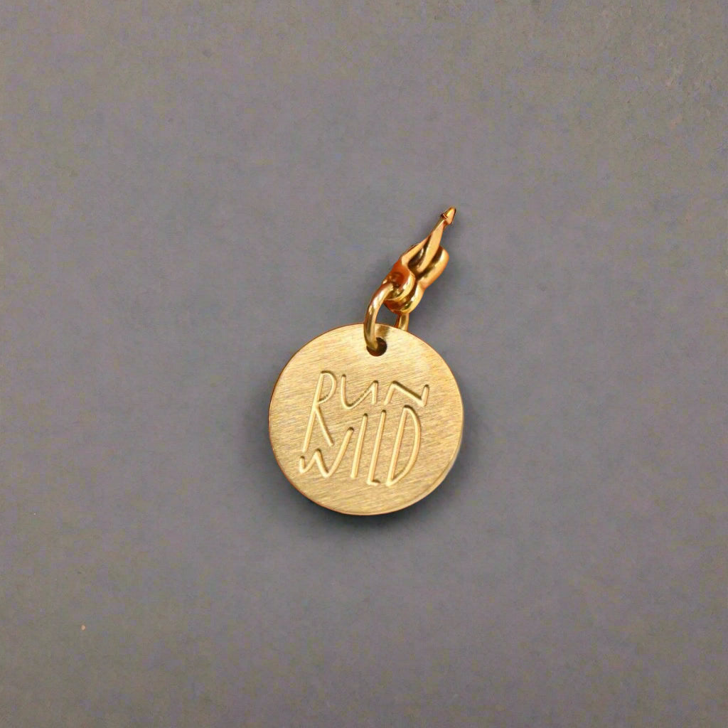 ‘Run Wild’ Engraved Charm