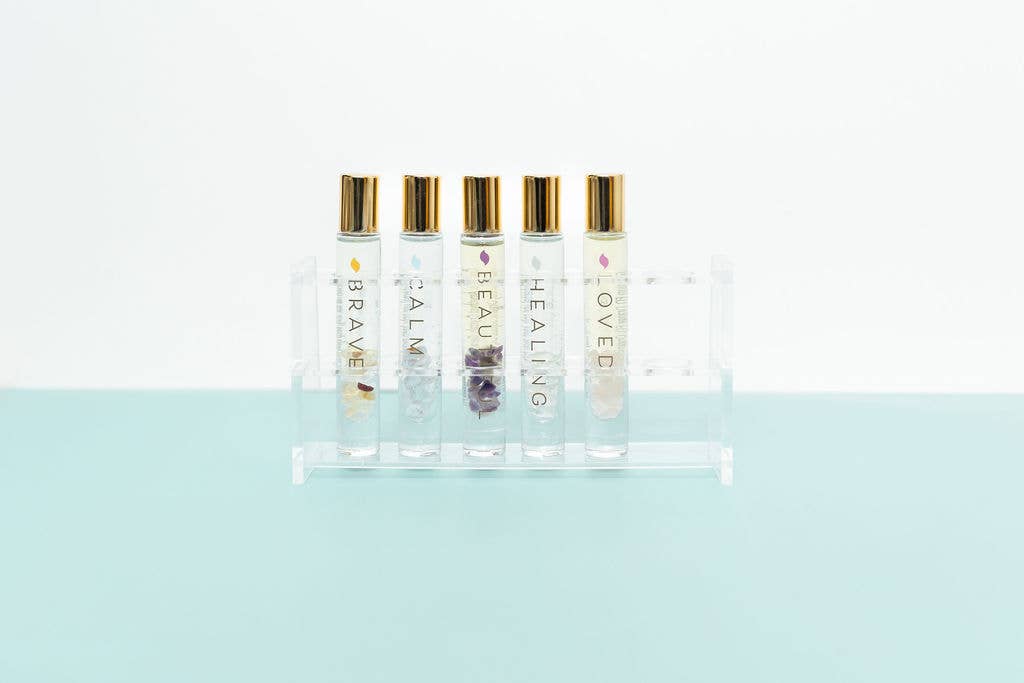 LOVED – Rose Quartz Crystal Roller | Comforting Aromatherapy