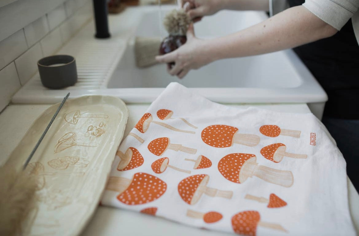 Mushroom Tea Towel