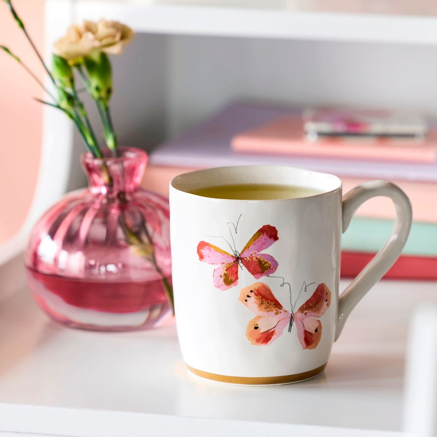 Pink Duo Butterfly Mug