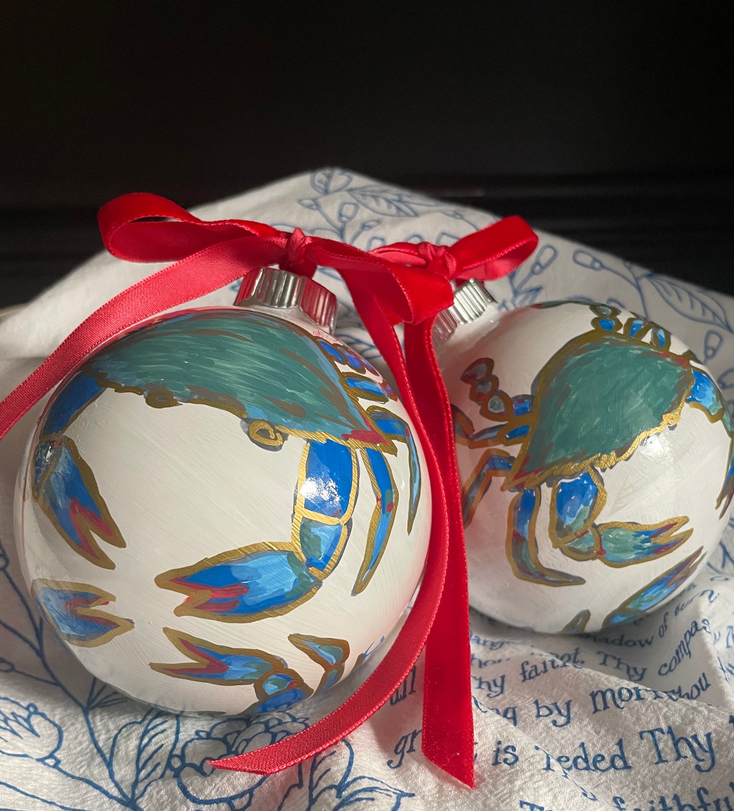 Crab Ornament-White