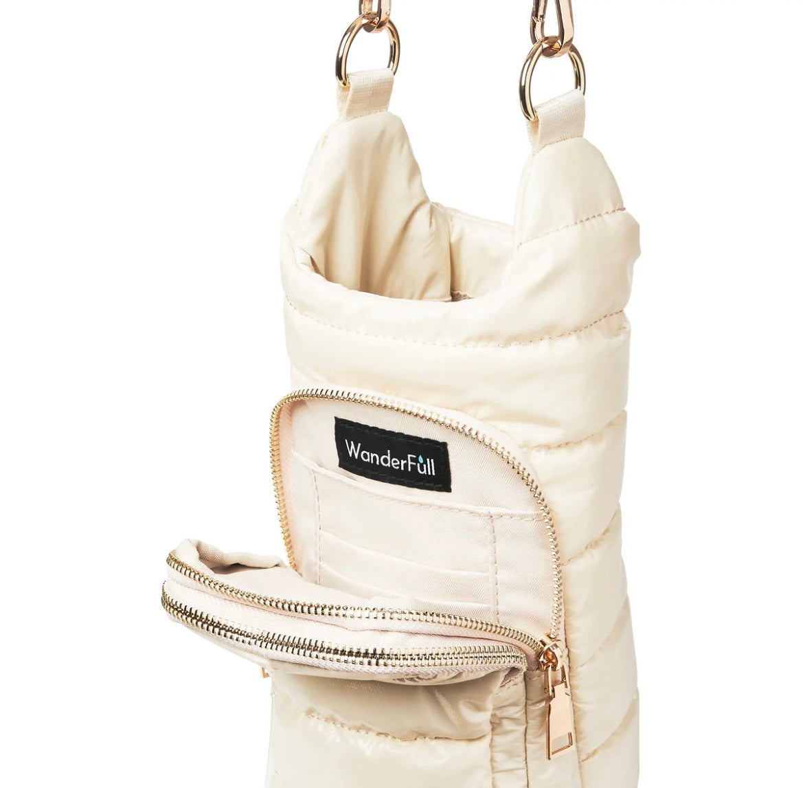 Ivory Glossy HydroBag with Solid Matching Strap