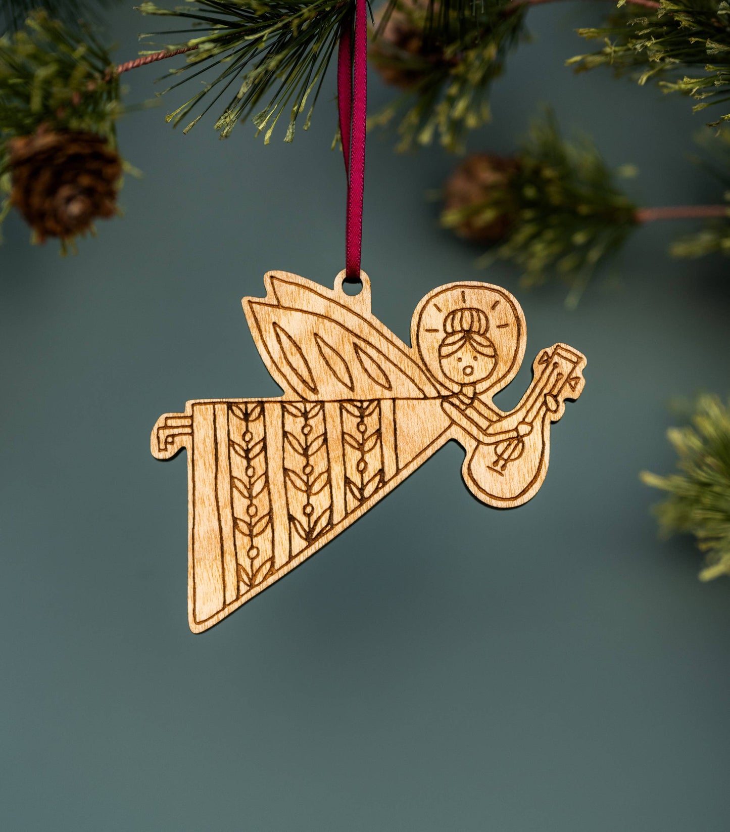 Ukulele Angel Christmas Ornament