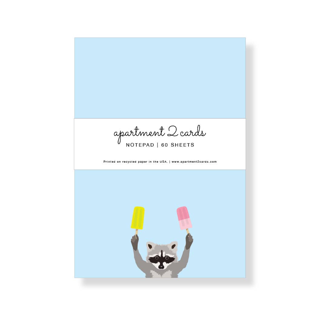 Raccoon with Paletas Notepad