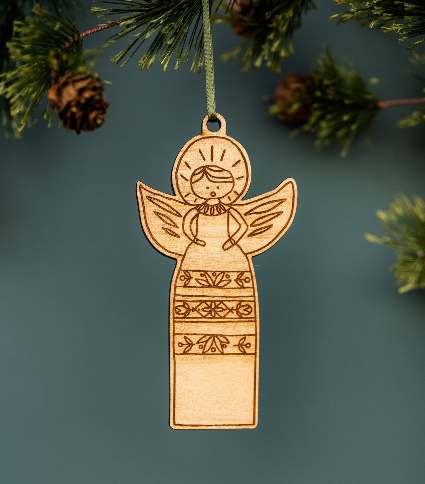 Caroling Angel Christmas Ornament