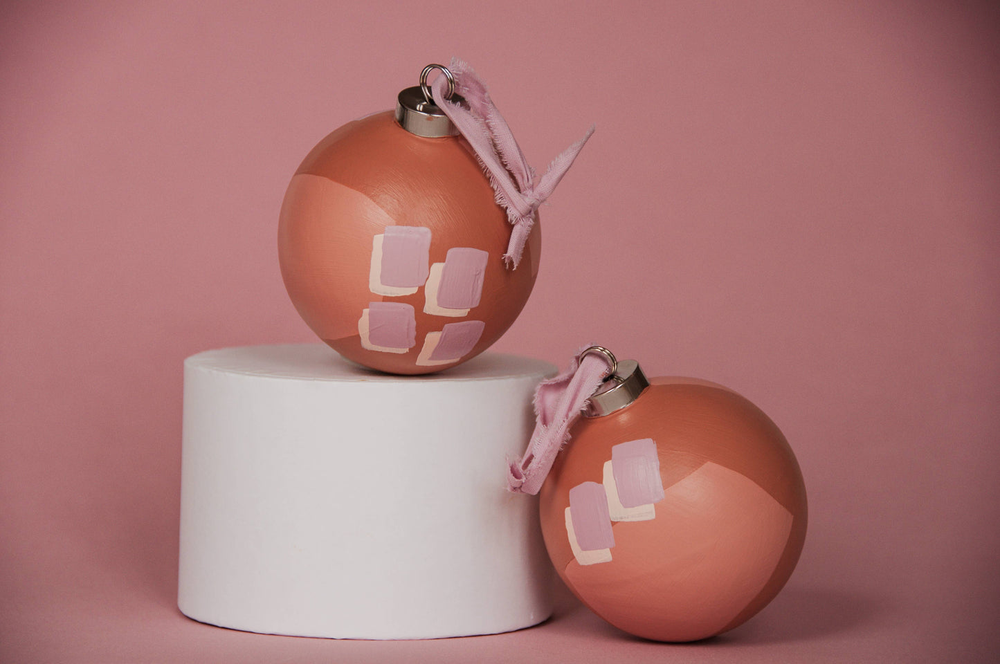 Modern "TINSEL" Hand Painted Ornament