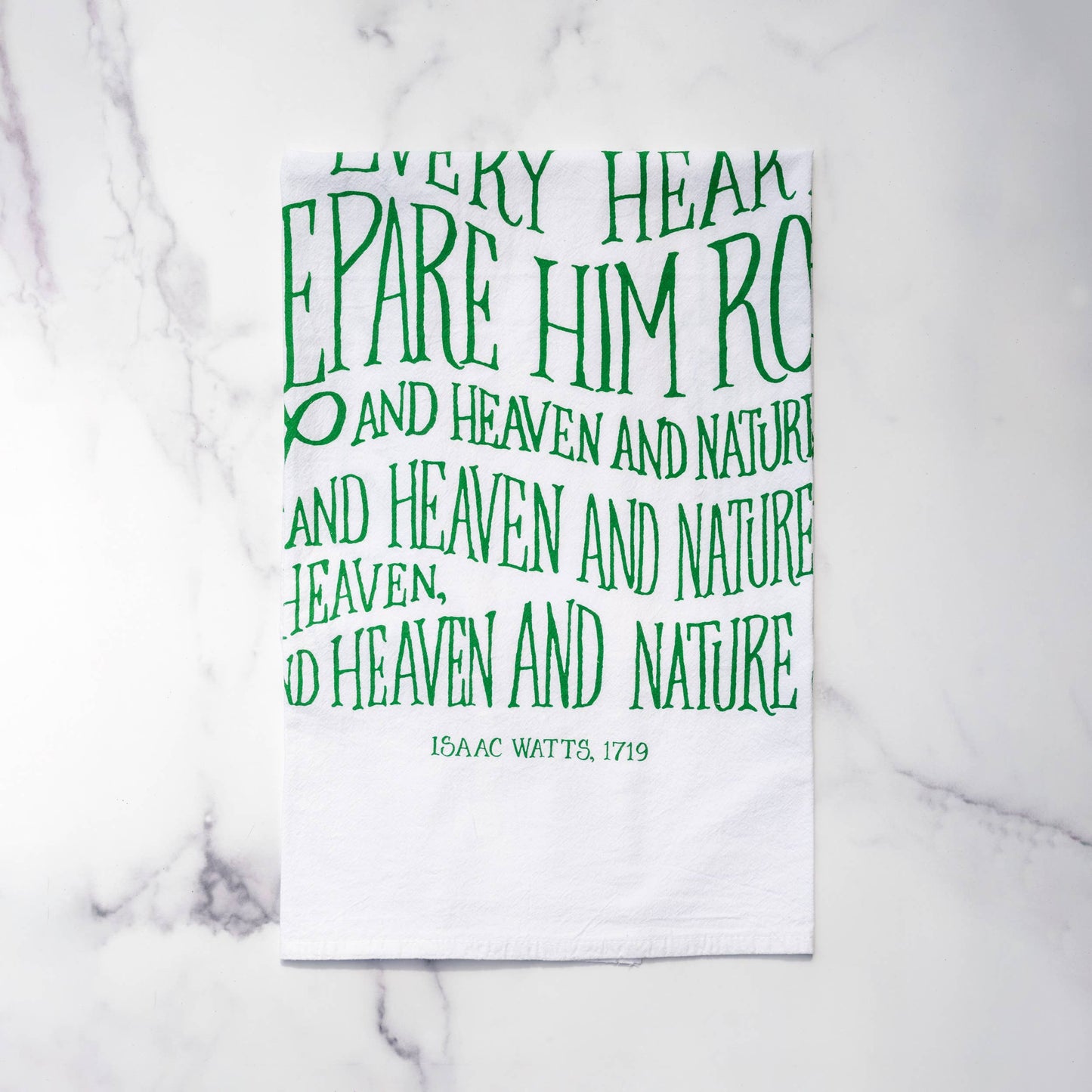 Joy to the World Hymn Tea Towel - Ivy