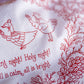 Silent Night Christmas Hymn Tea Towel