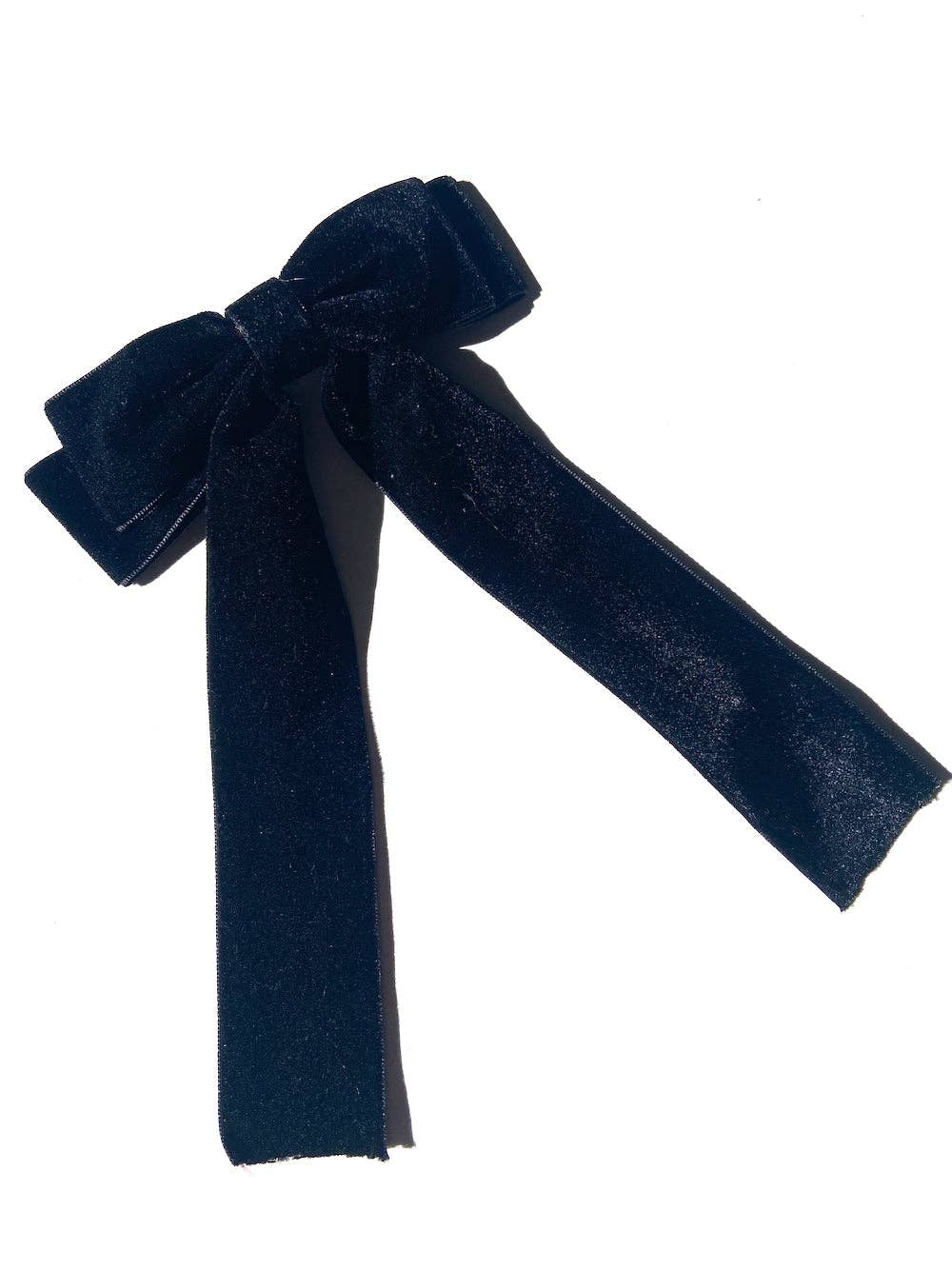 Classic Velvet Hair Bow Barrette | Red