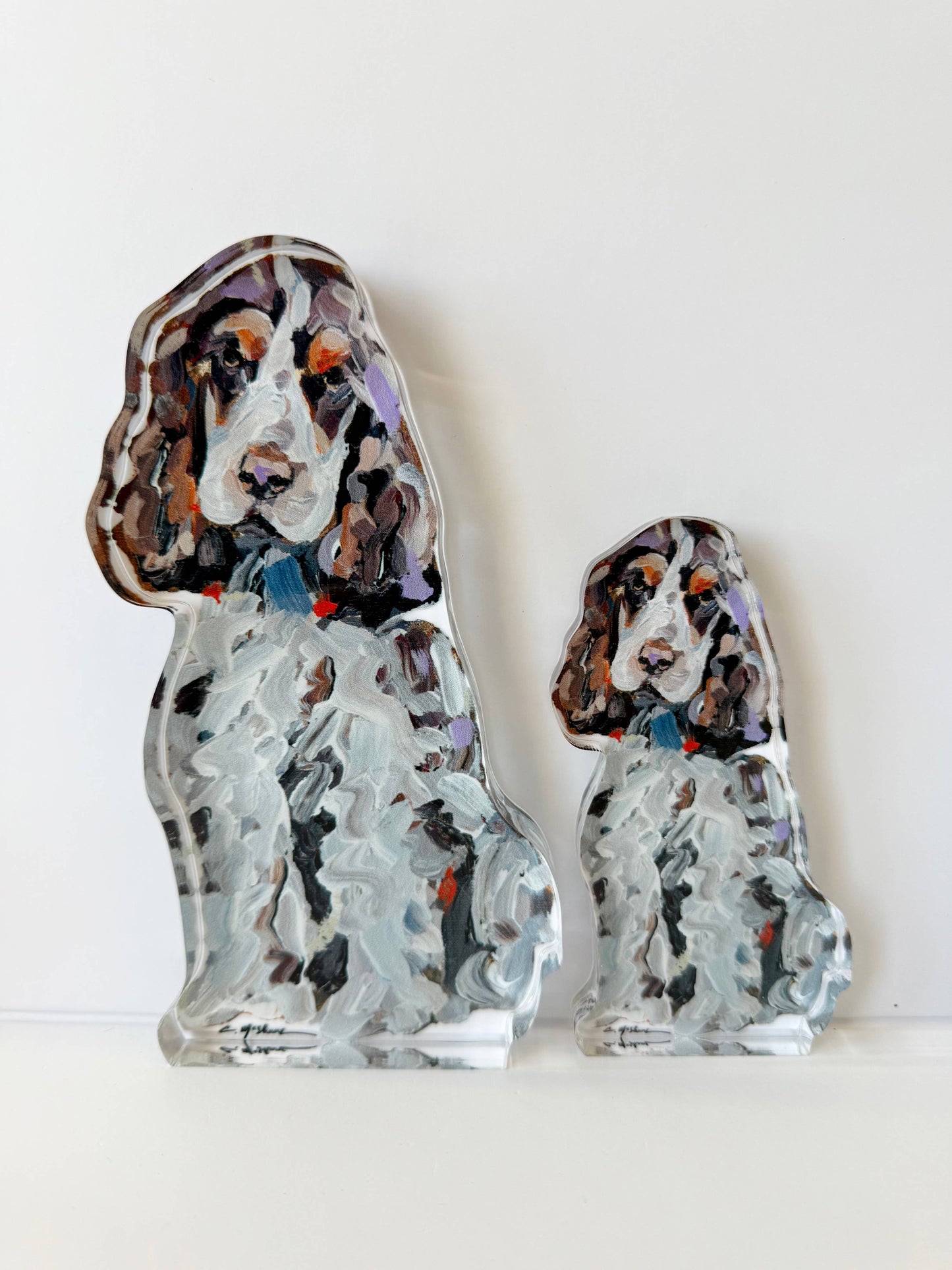 “English Cocker Spaniel” acrylic shelfie