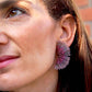 Violet Ginkgo Leaf Earrings