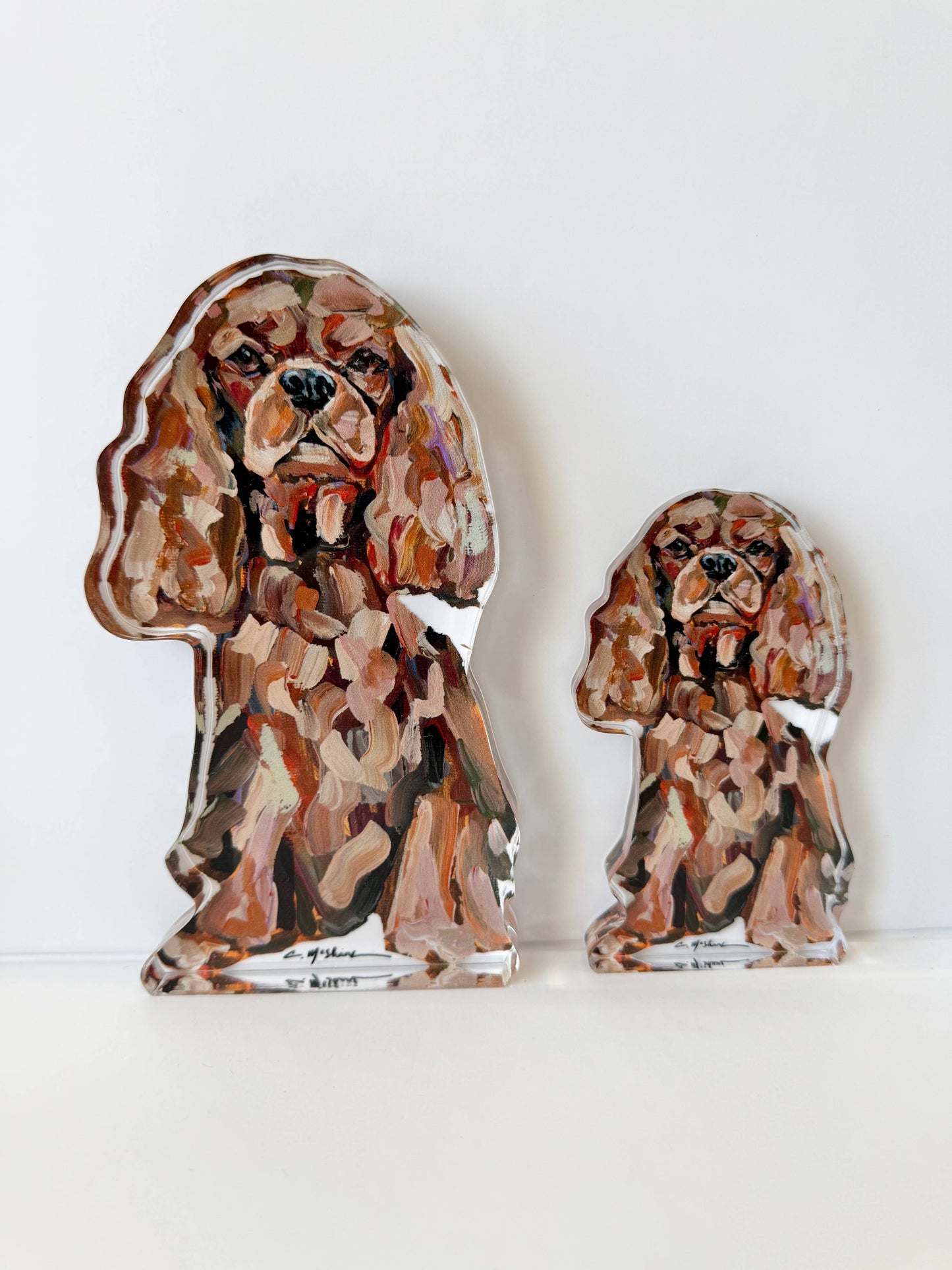 “Cavalier King Charles Ruby” acrylic shelfie