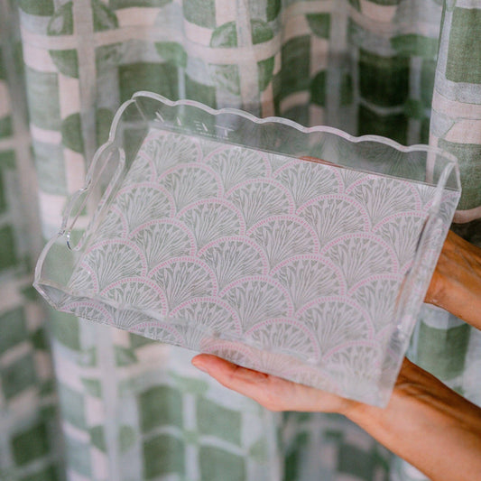 Scalloped Acrylic Tray, Small
