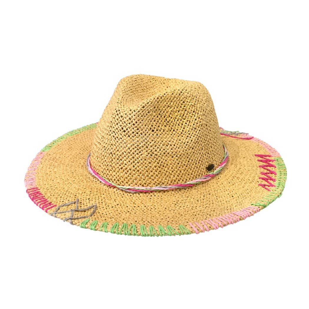 Candy Stitched Panama Hat