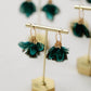 Peacock Feather Statement Tassel Earrings