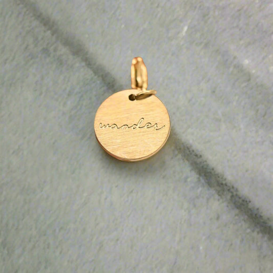 ‘Wander’ Engraved Charm