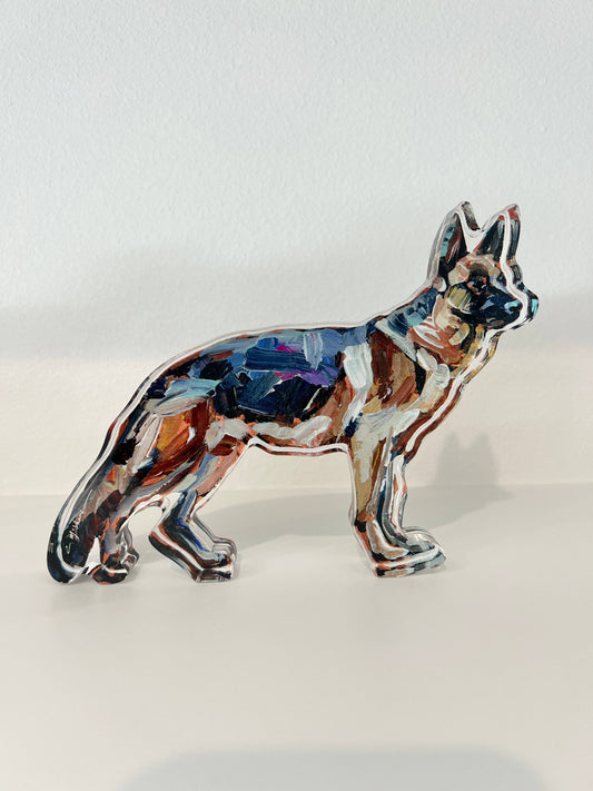 "German Shepherd" acrylic