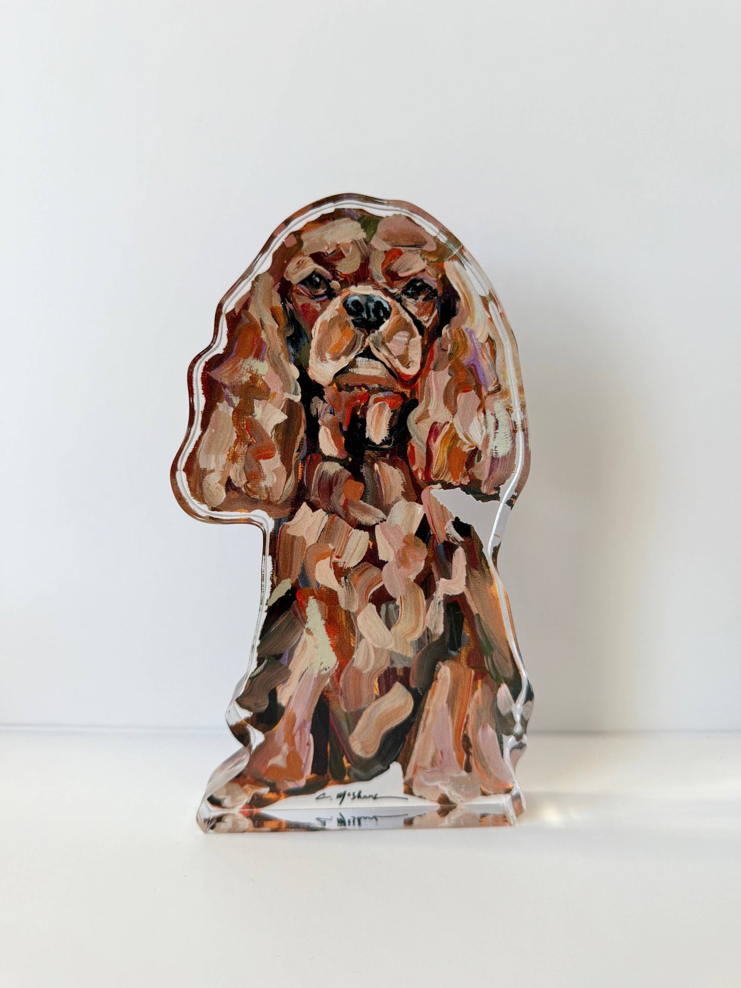 “Cavalier King Charles Ruby” acrylic shelfie