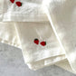 Tiny Strawberry Cloth Napkins, set of four