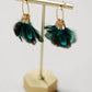 Peacock Feather Statement Tassel Earrings