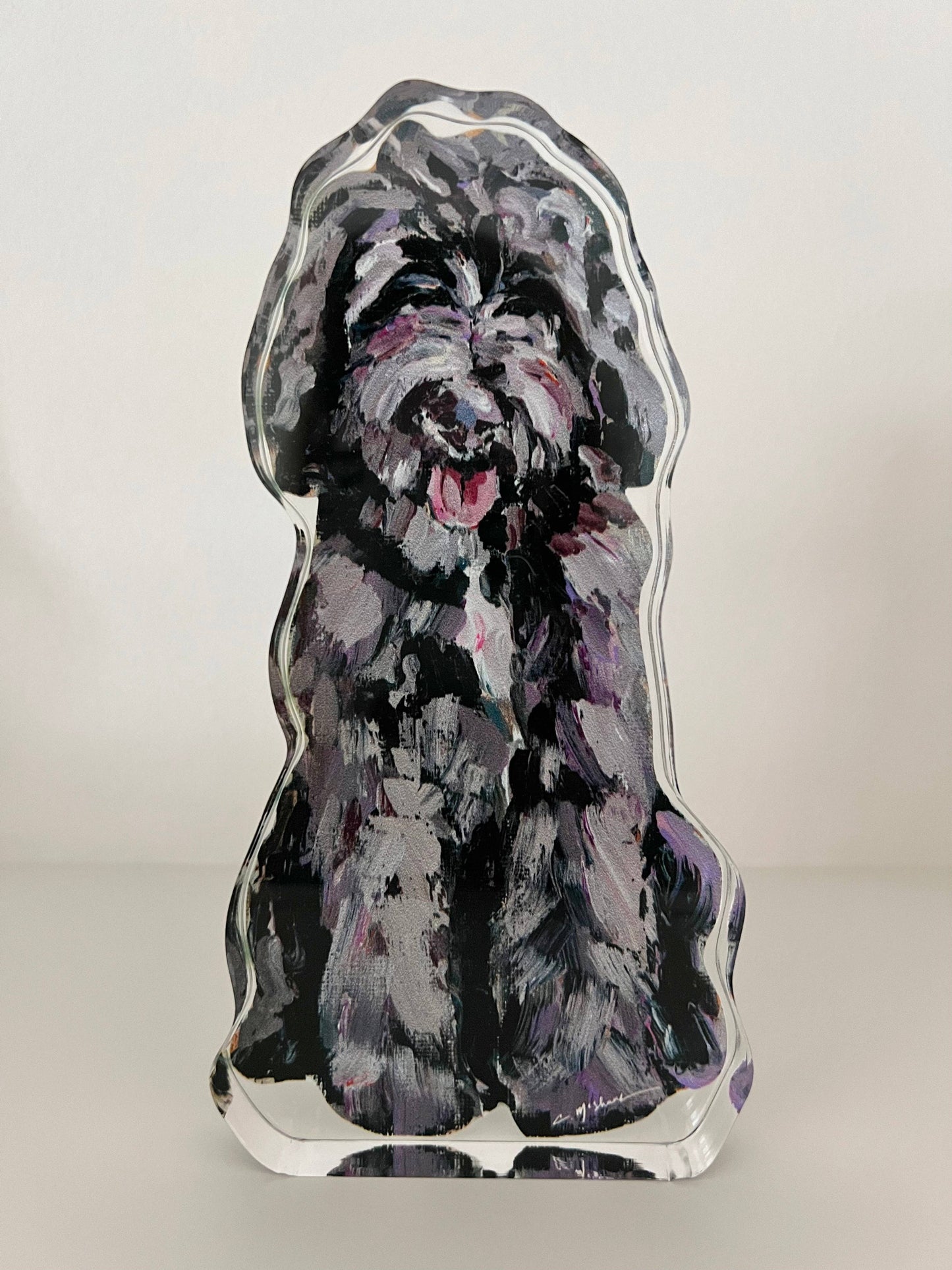 "Golden Doodle Chocolate" acrylic