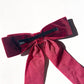 Classic Velvet Hair Bow Barrette | Red