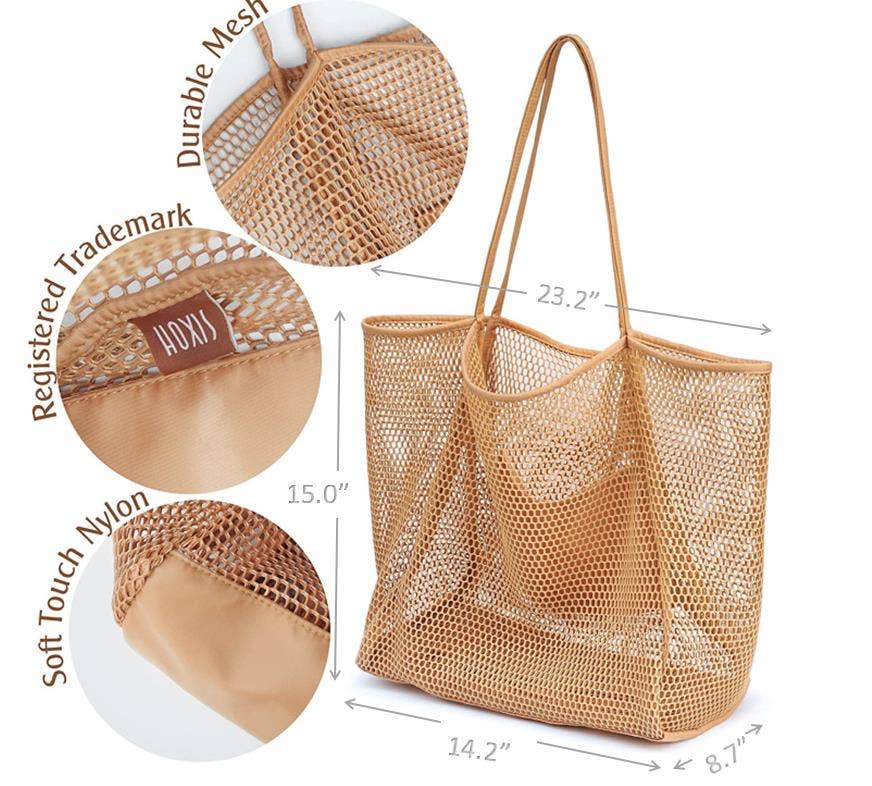 Green Mesh Beach Bag